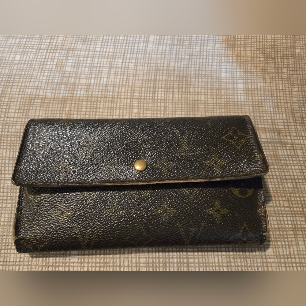 Louis Vuitton  Brown Monogram Wallet Sleek Design